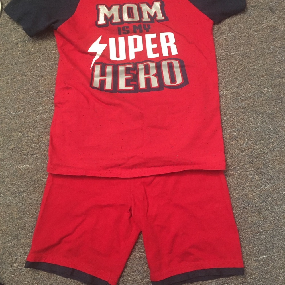 Red and blue toddler shirt set (5T)